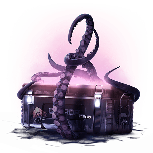 GGDrop case with tentacles representing wheel and secret rewards